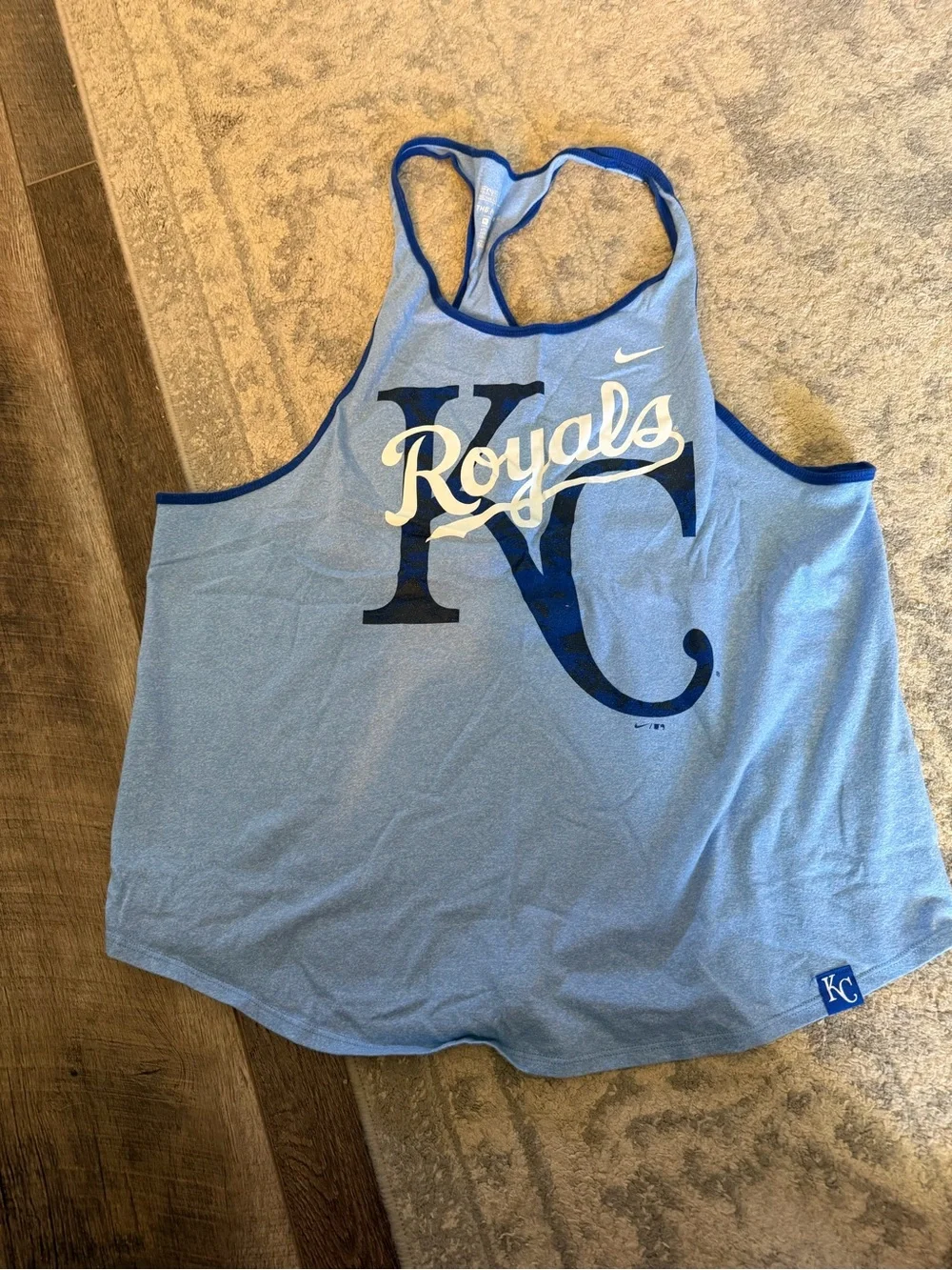 Nike Light Blue Tank with Navy Trim